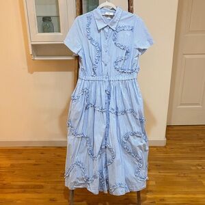 Kate Spade Blue Striped Shirt Dress